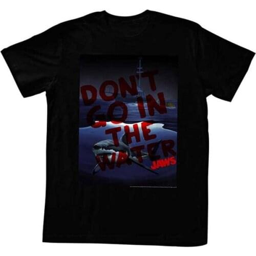 Jaws Mens Don't Go In T-Shirt arge Black