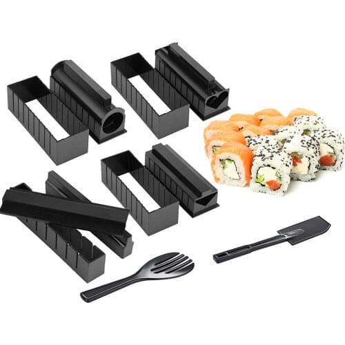 DIY Sushi Making Kit Sushi Maker Molds With 4 Shapes Rice Roll Mold Kitchen Japanese Sushi Cooking Tools For Home Restaurant