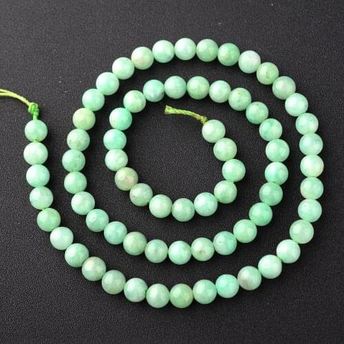 AA 4-6mm Genuine Natural Emerald Green Round Necklaces Bracelets Beads