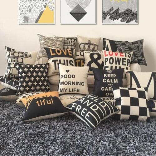 Simple Home Living Room Striped Hugging Pillowcase Sofa Art Pillowcase Office Car Personality Hugging Pillowcase Household Goods