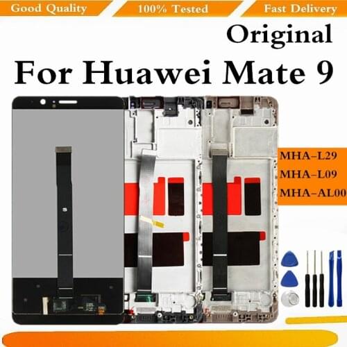 Original LCD For Huawei Mate 9 LCD Display Touch Screen Digitizer Assembly For Mate 9 Display MHA-L29 AL09 AL00 With Frame
