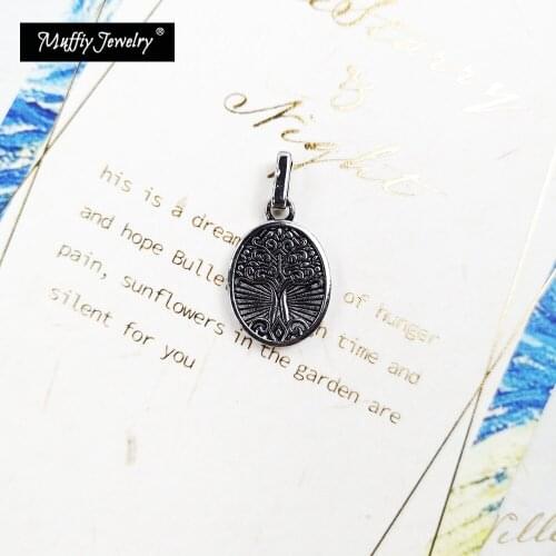 Pendant Stylised Tree Oval Fit Necklace 2020 New Fashion Jewelry Accessories 925 Sterling Silver Mystical Gift For Men Woman