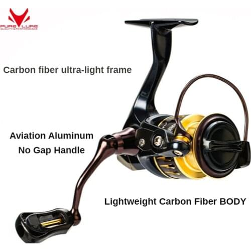 PURELURE Spinning reel 2500 lure surf casting bevel carbon lure reel ultra light small bait reel fishing reel