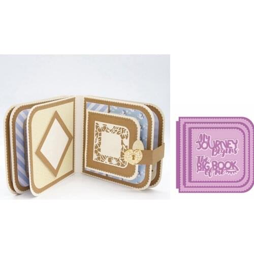 Journey books Frame Shape Metal Cutting Dies Stencil Scrapbook Album Embossing For Gift Card Making Handcrafts Decor