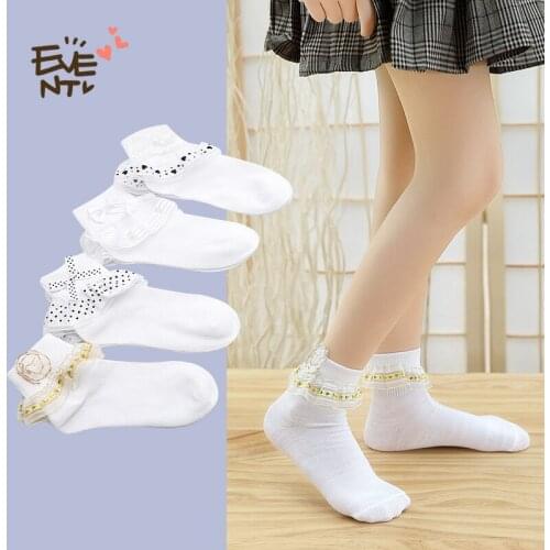 Baby girls spring autumn Cotton Breathable Socks Bowknot lace love child kids fashion strip Lace pattern Sock for princess girl
