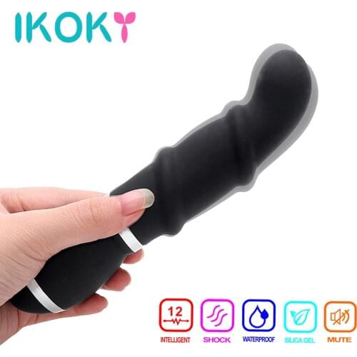 IKOKY Dildo Vibrator Sex Toys for Women 12 Frequency Adult Product Silicone G-spot Massage Female Masutrbator Strong Vibration