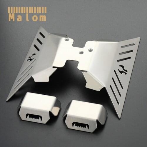 Portal Axle Protector Chassis Armor Stainless Steel Skid Plate for 1/10 RC Crawler Axial Capra 1.9 UTB AXI03004 Upgrade Parts