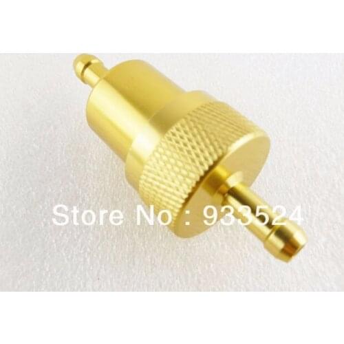 1 Pcs Gold CNC 1/4" 6mm Fuel Filter For Yamaha Honda Yamaha FZ1 FZ6 Suzuki Boulevard Bandit C50 ATV Dirt Bike Motorcycle Cruiser