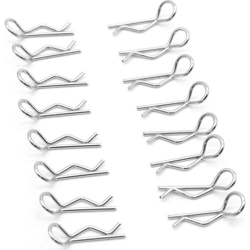 10/50/100pcs 1/10 Cars Shell Body Clips Pins Housing Latch R Buckles Fixed for 1:10 Crawler Bigfoot Buggy Drift Model Car