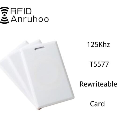 100PCS 1.8MM Thick Card RFID Rewritable Access Control Smart Chip Card EM4305 T5577 Copier Badge 125Khz Token Keyfobs