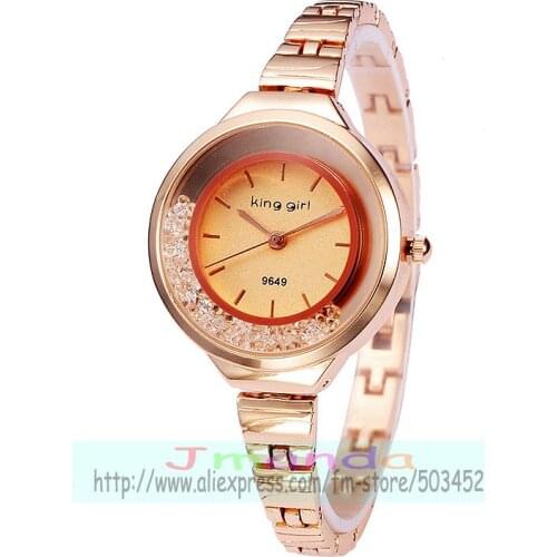 100pcs/lot king girl 9649 elegance lady drift sand bracelet watch for women wrap quartz luxury designer bangle watch wholesale