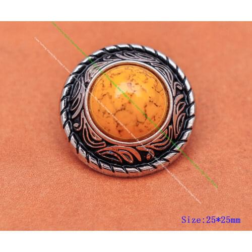 10X Vintage Silver Turquoise Bead Flower Carved Cone Concho for Belt Leathercraft Keychain Case Garment Shoe Accessories