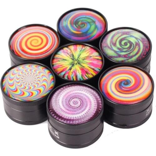 3 Layers 50x38mm 3D Pattern carved Herb Grinders Tobacco Cigarette Spice Grinding Cigarette Pipe Smoking Accessories