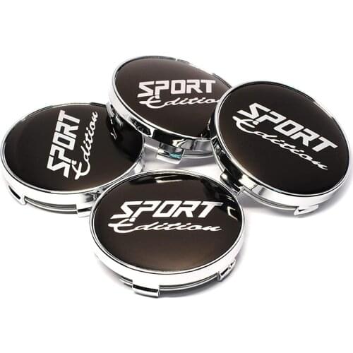 4pcs sport edition sticker decal with 60mm (57mm) Car Wheel Center Caps Car Wheel Hub Cap Car Accessories Cover Rim dust Cover