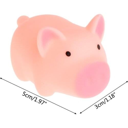 2021 5pcs Pig Pet Toys Dog Puppy Cat Sound Squeeze Chew Bite Silicone Cute Stress Relief Teaser Screaming Pigs Teeth Cleaning