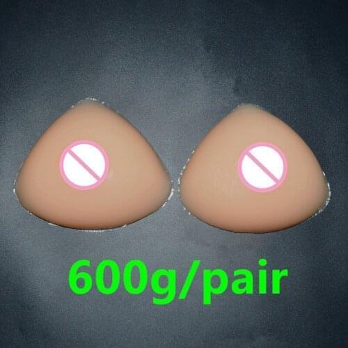 600g/pair B cup Silicone Boobs Transgender Silicone Breast Forms false breasts Mastectomy Silicone Breast Prosthesis
