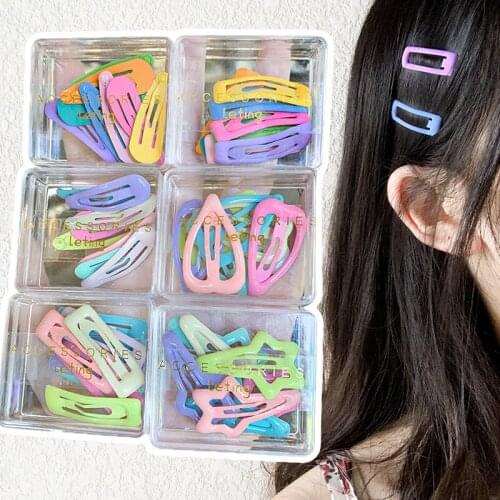 8pcs/lot New Girls Cute Candy Colors Waterdrop Hairpins Sweet Barrettes Headband Hair Holder Clips Fashion Hair Accessories