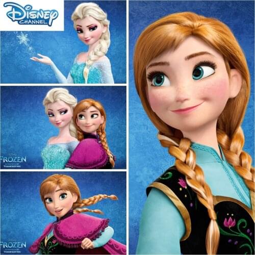 Disney Diamond Painting Full Square/Round Drill Diamond Painting "Snow Queen Anna Cartoon Princess" Mosaic Rhinestone Embroidery