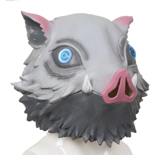 Anime Kimetsu No Yaiba Demon Slayer Cosplay Headwear Kamado Tanjirou Kamado Nezuko Hashibira Inosuke Pig Headgear Halloween Cos