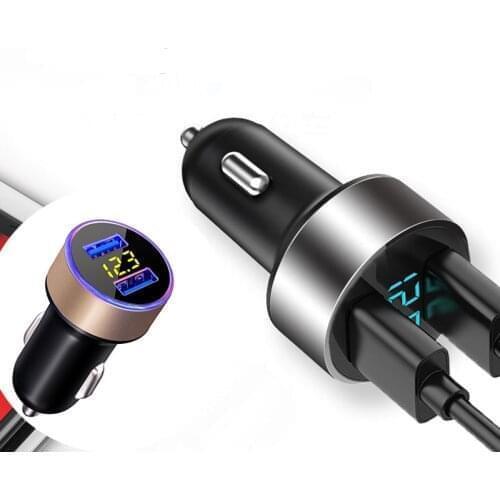 Car Charger Dual USB Adapter Cigarette Lighter For Hyundai Tucson ix35 i30 Solaris Accent Santa Fe Creta Sonata Azera