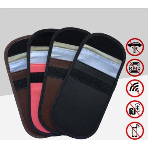 Signal Blocking Bag Faraday Bag Shield Cage Pouch Wallet Phone Case For Cell Phone Privacy Protection Car Key FOB Storage Bags