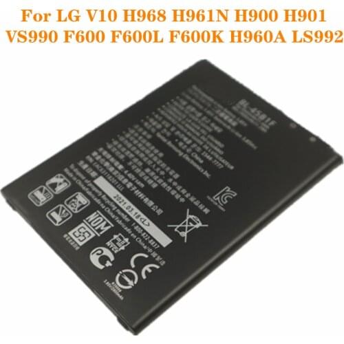 For LG V10 H968 H961N H900 H901 VS990 F600 F600L F600K H960A LS992 Battery High Quality BL-45B1F BL45B1F Phone Battery