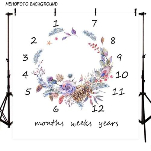 Photography Backdrops 5x7ft Photography Background Newborn Pink Flowers Wreath Photo Studio Backdrops Kids Baby Birth Back Drops