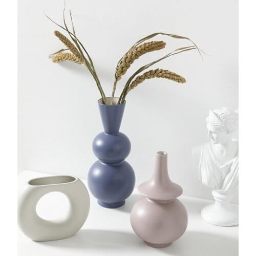 Art Ceramic Vase Minimalist Decor Gifts Creative Home Flower Pots Colorful Decor Living Room Decoration Gift Nordic Home Decor