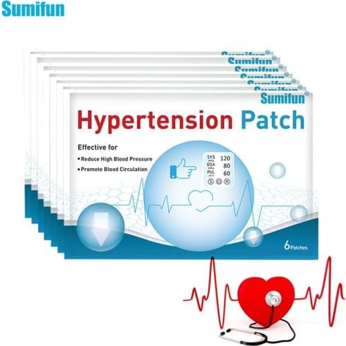 Sumifun 54pcs Chinese Traditional Medical Anti Hypertension Patch Reduce High Blood Pressure Clean Blood Vessel Herbal Plaster