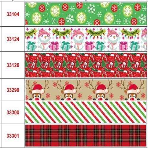 Free Shipping Grosgrain Ribbon Merry Christmas Ribbon DIY Hairbows Accessories Materials Festival Party Decoration Gift Package