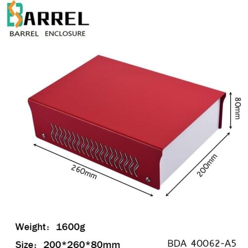 260*200*80mm iron box housing case for electronics DIY junction box metal project speaker enclosure control instrument case