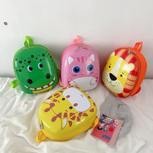 Fashion Preppy Style Girls Backpack Children Cute Cartoon Hard Shell Backpack Kid Kindergarten Animal Shape Knapsack