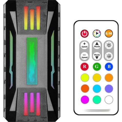 New P-ARGB Controller 3 In 1 4Pin PWM Cooling Fan Hub 5V ARGB Speed Temperature Controller Chassis Fan Hub for PC Computer Case