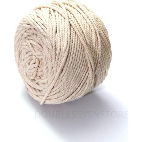 3mm 5mm Braided Woven Twisted Cotton Cord DIY Beading String Packing Rope Decorative Craft Thread Jewelry Bags Accessories