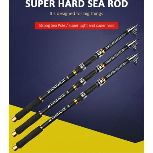Glass Carbon Fiber Portable Spinning Telescopic Fishing Rod for Boat Saltwater and Freshwater