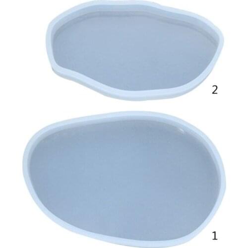 DIY Crystal Epoxy Resin Irregular Ellipse Coaster Mold X4YA