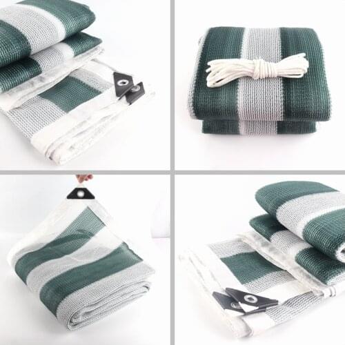 Home Use Anti-UV Sunshade Net Dark Green White Stripe Shading Nets Terrace Balcony Privacy Safety Nets Sails Plants Care Covers