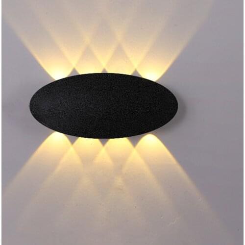 Modern And Simple Led Double Head Outdoor Oval Wall Lamp Aisle Door Court Staircase Waterproof Lamp