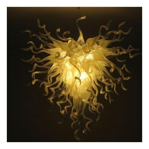 Glass Chandelier Indoor Lighting LED Bulbs Saving Light Fixture Modern Hanging Chandelier Lamps