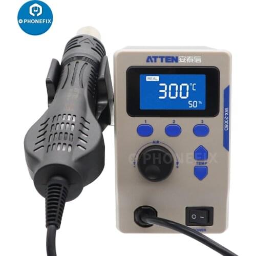 Atten WX-2008D Intelligent Hot Air Soldering Station Smart Detection Hot Heat Air Gun Soldering Iron Repair BGA Rework Station