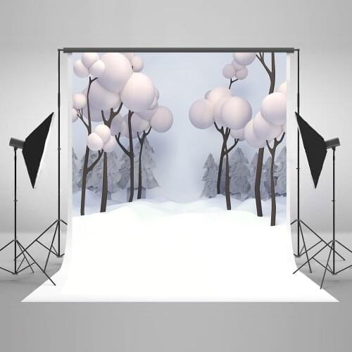 VinylBDS Cartoon Winter Photo Background Snowflake Photographic Backdrops Snow Background White Washable Photography Backdrops