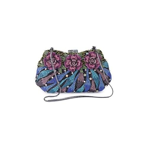 Lady flower Clutch Bag diamond crystal evening bag Ladies clutch night purse Party Day clutches Designer Handbag crossbody bag