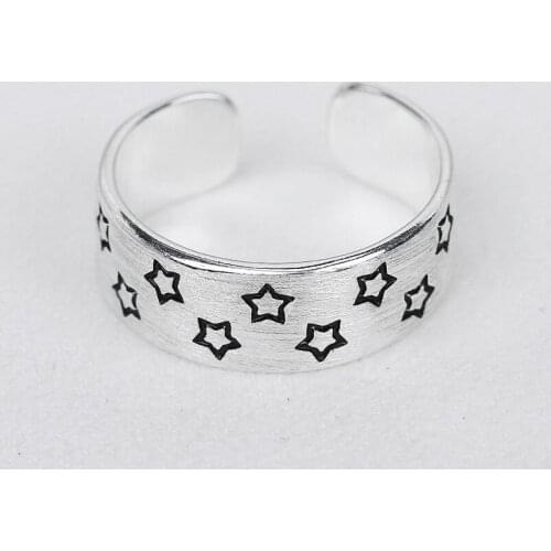 Bijoux 2019 New Designer Silver Color Star Rings For Women Adjustable Size Ring Party Gift Bridal Jewelry Anillos
