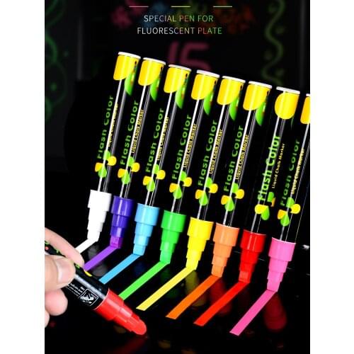 Liquid Chalk Marker Erasable Colorful Highlighter Fluorescent Pen Drawing Art LED Billboard Painting for Whiteboard Chalkboard