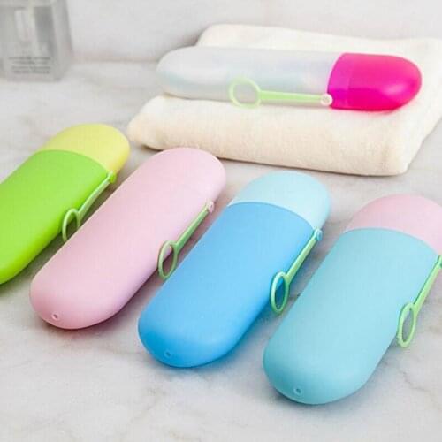 100pcs Outdoor Travel Portable Toothbrush Toothpaste Holder Case Box Plastic Toothbrush Tube Cover Protector LX8013