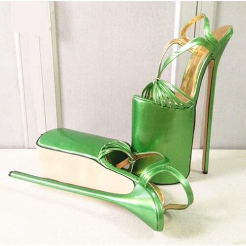 11.81in Heel Height Sexy PU Stiletto Heel Platform Sandals High Heels US size 5-13 No.P3004