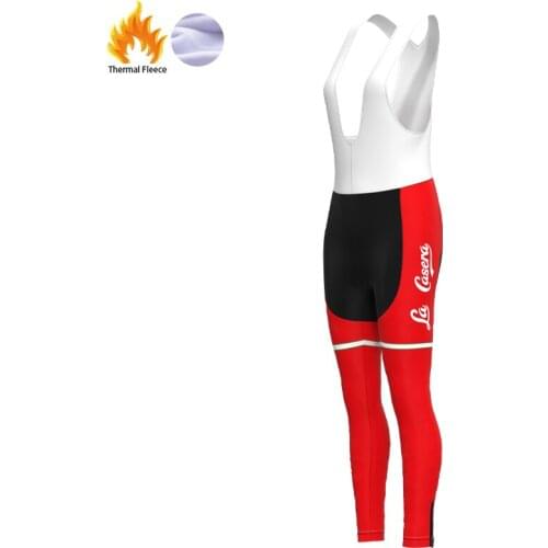 1973 Competition Spain La Casera Team Retro Woman Fleece Cycling trousers Triathlon Bike Skinsuit Pants Pantalón ciclismo mujer