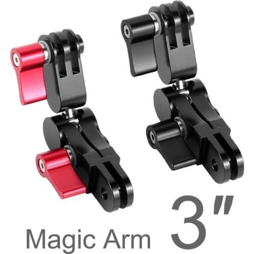 360° Magic Arm Hand Extension Adapter Swivel Joint Helmet Tripod Mount CNC for GoPro Hero 9 8 7 6 Yi 4K Sjcam Eken Go Pro Camera