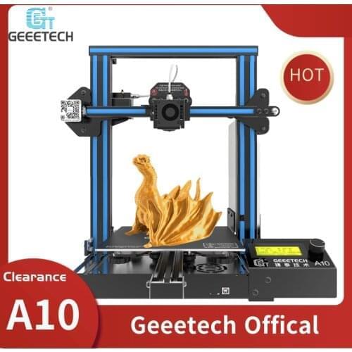 GEEETECH A10 3D Printer Fast-Assembled 220*220*260 Superplate Open Source Firmware Filament Sensor PLA LCD2004 with FDM CE