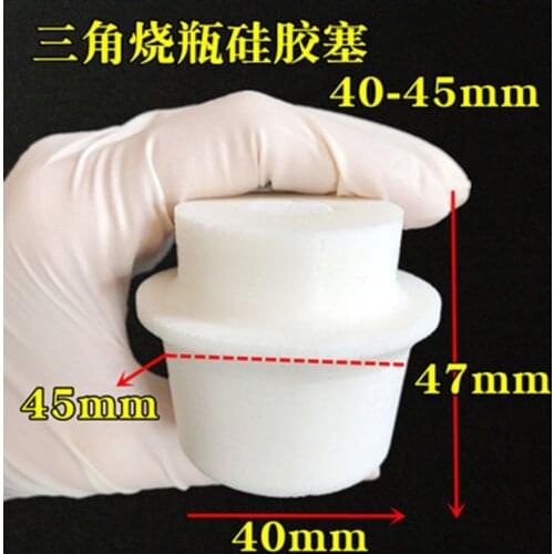 5pcs Silicone Stopper for Erlenmeyer Conical Triangle Flask Upper Diameter 45mm * Lower Diameter 40mm